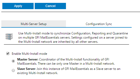 Configurazione multi-server